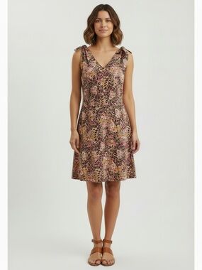 APRIL CORNELL Sleeveless V-Neck Floral Dress Size M